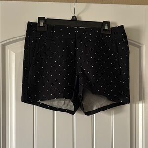 New York & Company Black and White Bermuda Shorts Modern Fit